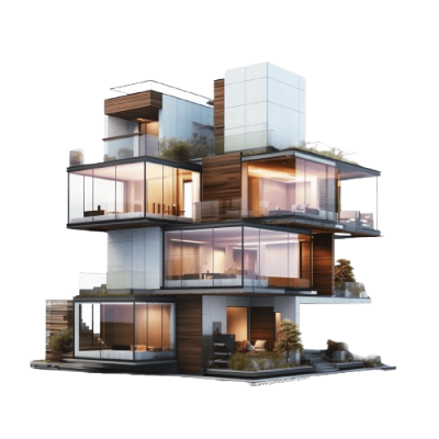 نمای ساختمان سه بعدی-هلدینگ جانفدا